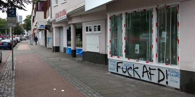 Das Büro der AfD in der Falkenstraße Das Büro der AfD in der Falkenstraße