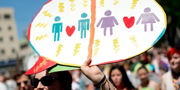 Plakat beim CSD Plakat beim CSD