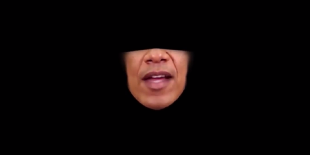 Obamas untere Gesichtshälfte Obamas untere Gesichtshälfte