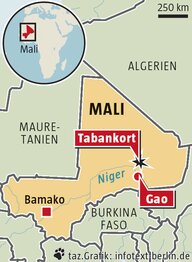 Die Karte von Mali Die Karte von Mali