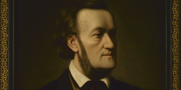 Richard Wagner auf einem Portraitbild Richard Wagner auf einem Portraitbild