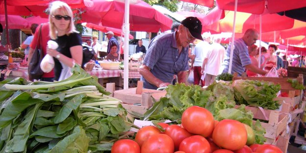 Wochenmarkt in Pula Wochenmarkt in Pula