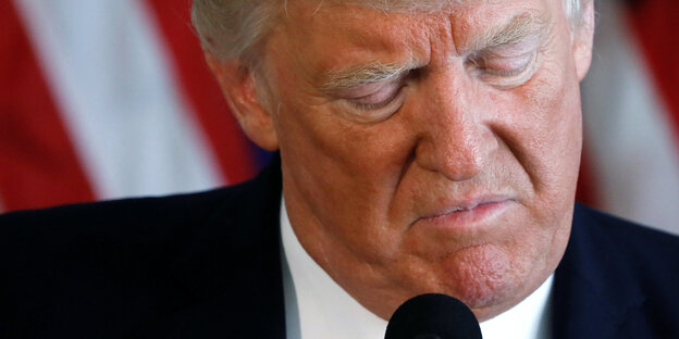 US-Präsident Donald Trump verzieht das Gesicht