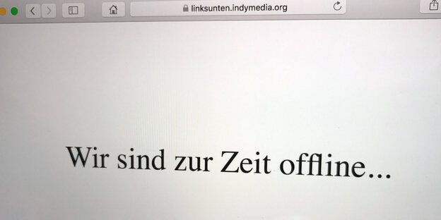 Ein Website-Screenshot mit dem Schriftzug „Wir sind zur Zeit offline...“ Ein Website-Screenshot mit dem Schriftzug „Wir sind zur Zeit offline...“
