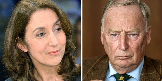 Porträts von Aydan Özoguz und Alexander Gauland Porträts von Aydan Özoguz und Alexander Gauland
