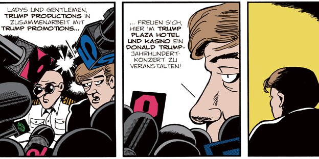 Drei Panels aus dem Comic Drei Panels aus dem Comic