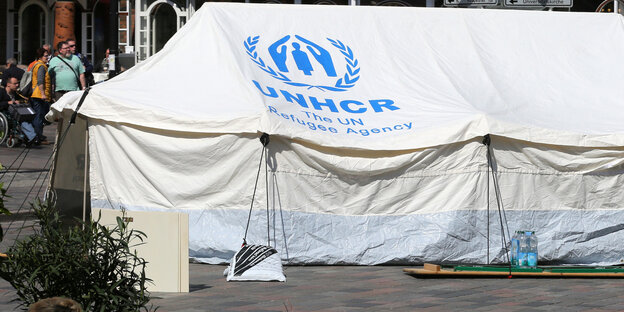 Ein Zelt des UNHCR Ein Zelt des UNHCR