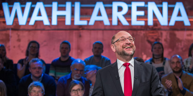 Martin Schult in der ARD-Wahlarena Martin Schult in der ARD-Wahlarena