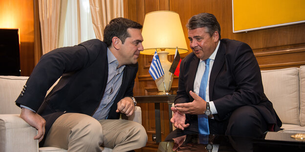 Zwei Männer, Tsipras und Gabriel Zwei Männer, Tsipras und Gabriel