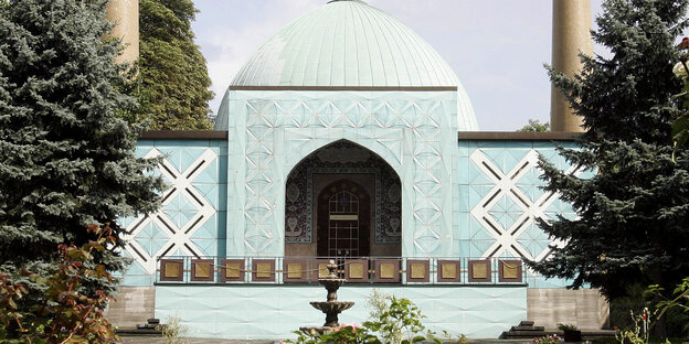 Eine Moschee in Nahaufnahme Eine Moschee in Nahaufnahme