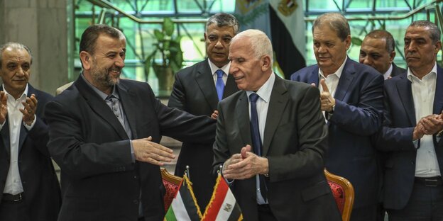 Einige Funktionäre von Fatah und Hamas Einige Funktionäre von Fatah und Hamas
