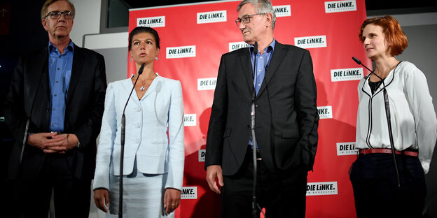 Dietmar Bartsch, Sahra Wagenknecht, Bernd Riexinger und Katja Kipping