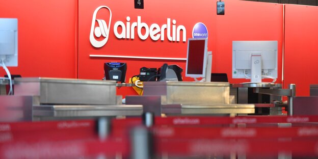 Leere Airberlin-Schalter Leere Airberlin-Schalter