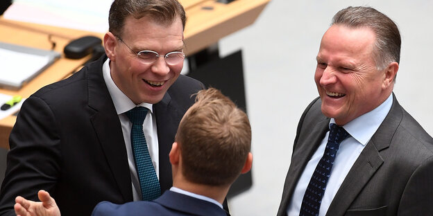 Ein lachender AfD-Fraktionschef Ein lachender AfD-Fraktionschef