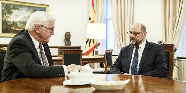 Zwei Männer, Steinmeier und Schulz Zwei Männer, Steinmeier und Schulz