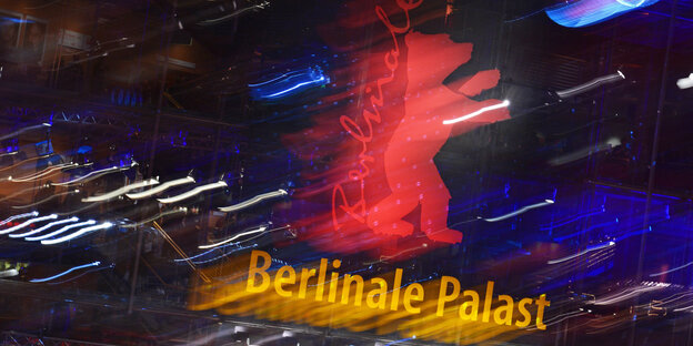 Ein verschwommenes Berlinale-Logo Ein verschwommenes Berlinale-Logo