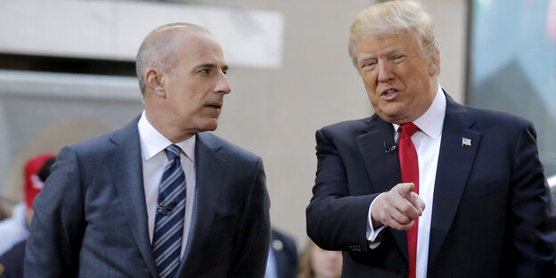 Zwei Männer, Matt Lauer und Donald Trump Zwei Männer, Matt Lauer und Donald Trump