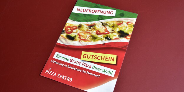 Ein Pizzaflyer Ein Pizzaflyer