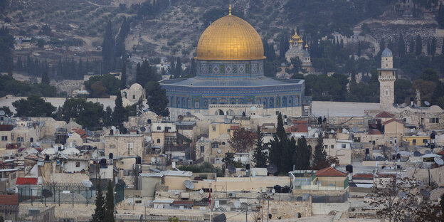 Blick auf Jerusalem und den Felsendom Blick auf Jerusalem und den Felsendom