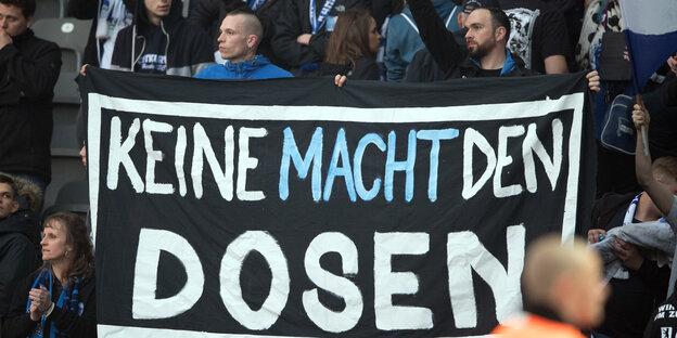 Banner bei Spiel Hertha-Leizig Banner bei Spiel Hertha-Leizig