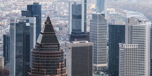 Die Bankenskyline von Frankfurt am Main Die Bankenskyline von Frankfurt am Main