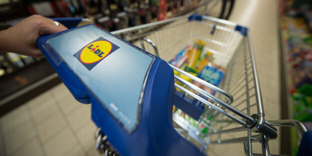 Ein Einkaufswagen von Lidl Ein Einkaufswagen von Lidl