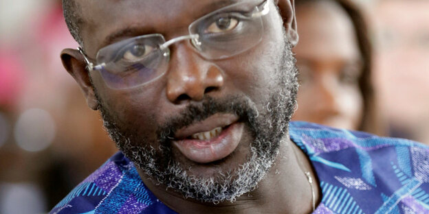 Nahaufnahme von George Weah Nahaufnahme von George Weah