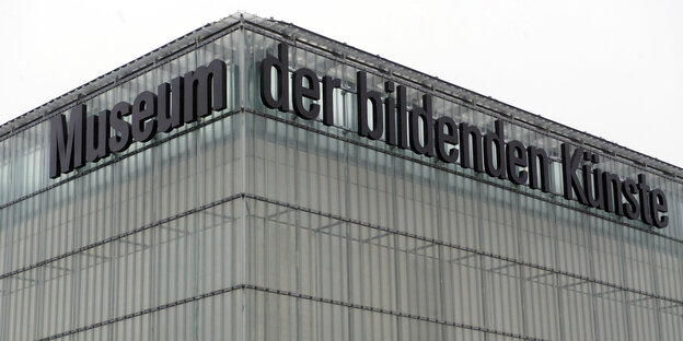 Die Fassade vom Museum der bildenden Künste ist zu sehen. Die Fassade vom Museum der bildenden Künste ist zu sehen.