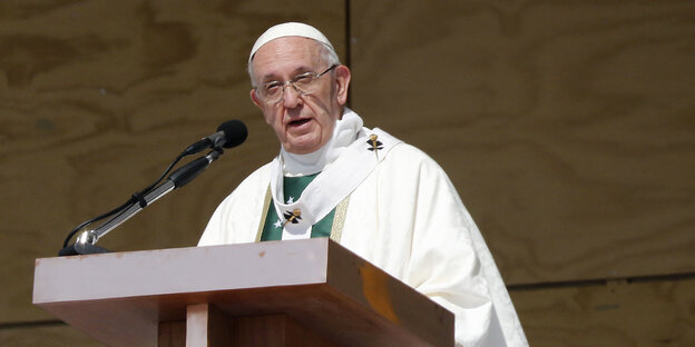 Papst Franziskus leitet eine Eucharistiefeier im O'Higgins Park in Santiago (Chile)