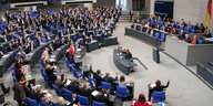 Blick auf den Plenarsaal des Bundestags