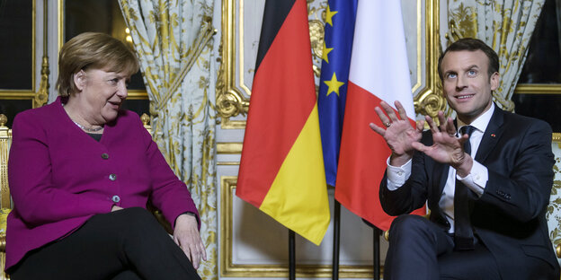 Angela Merkel und Emmanuel Macron Angela Merkel und Emmanuel Macron
