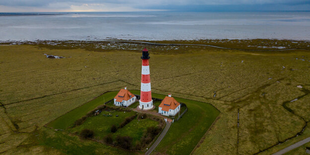 Leuchtturm Westerheversand in Westerhever, Schleswig-Holstein Leuchtturm Westerheversand in Westerhever, Schleswig-Holstein