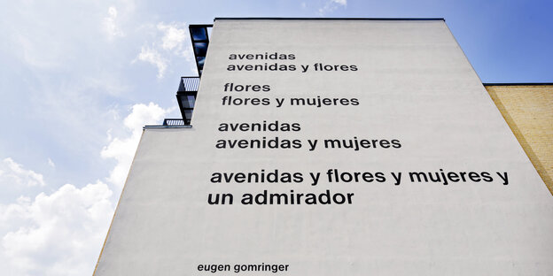 Das umstrittene Gedicht an der Fassade der Berliner Hochschule Das umstrittene Gedicht an der Fassade der Berliner Hochschule