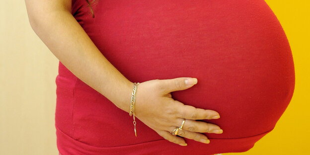 der Bauch einer schwangeren Frau der Bauch einer schwangeren Frau