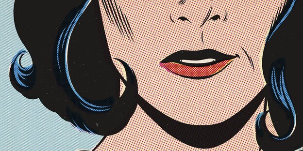 Die Illustration eines Frauenmundes Die Illustration eines Frauenmundes