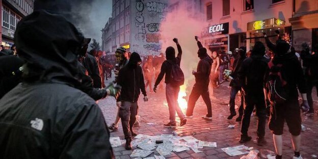 Demonstranten beim G20-Protest Demonstranten beim G20-Protest