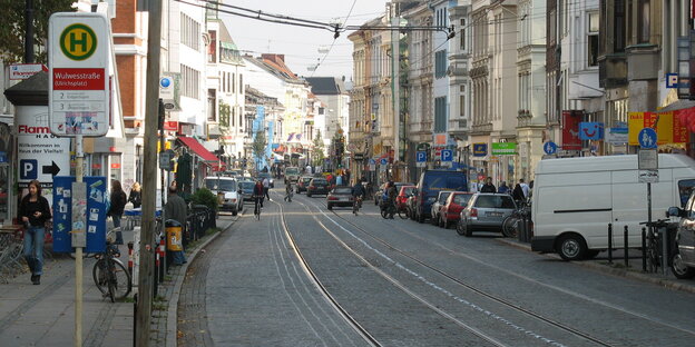 Straßenszene im Sielwallviertel Straßenszene im Sielwallviertel