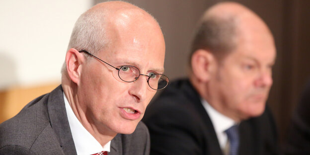 Peter Tschentscher und Olaf Scholz Peter Tschentscher und Olaf Scholz