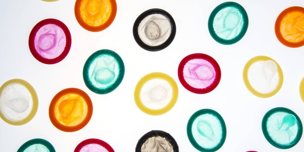 Viele bunte Kondome Viele bunte Kondome