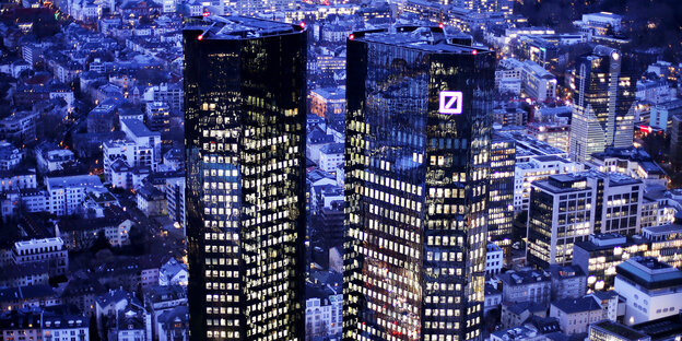 Das Gebäude der Deutschen Bank in Frankfurt