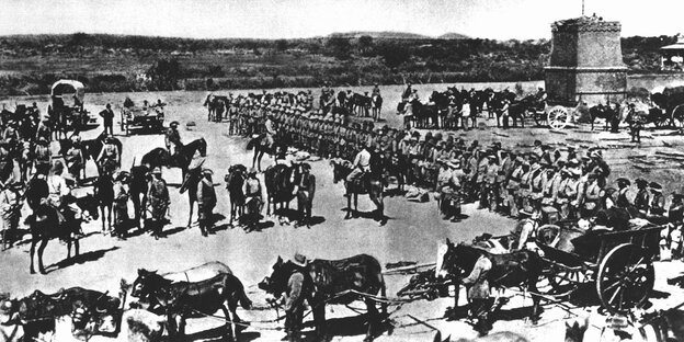 Historisches Foto: deutsch Soldaten 1904 in Namibia Historisches Foto: deutsch Soldaten 1904 in Namibia