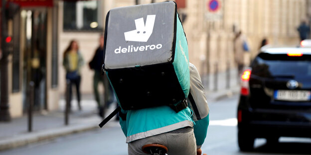 Deliveroo-Fahrer Deliveroo-Fahrer