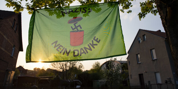 Ein Transparent gegen rechts Ein Transparent gegen rechts