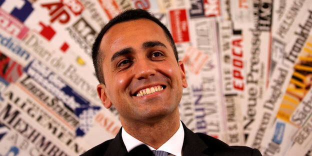 Der Chef der italienischen Fünf-Sterne-Bewegung Luigi di Maio Der Chef der italienischen Fünf-Sterne-Bewegung Luigi di Maio