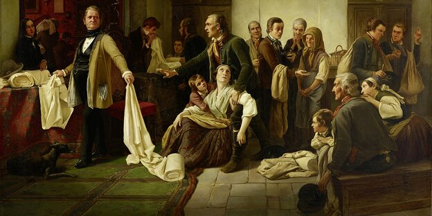 Ein Gemälde von Carl Wilhelm Hübner zum Weberaufstand Ein Gemälde von Carl Wilhelm Hübner zum Weberaufstand