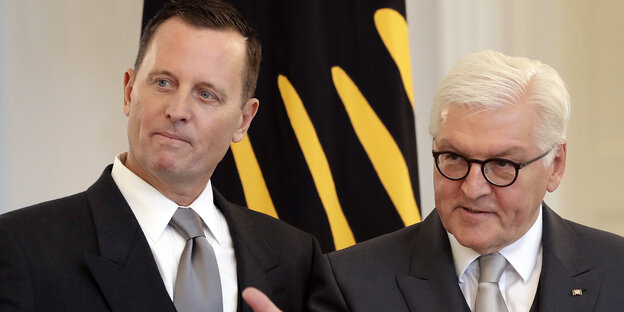 US-Botschafter Grenell neben Bundespräsident Frank-Walter Steinmeier US-Botschafter Grenell neben Bundespräsident Frank-Walter Steinmeier