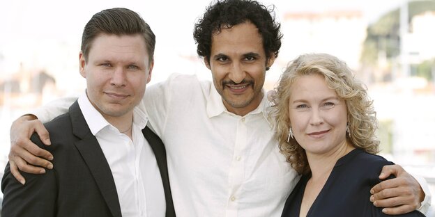 Zwei Männer und eine Frau bei einem Pressetermin (Regisseur Ali Abbasi und SchauspielerInnen Eva Melander & Eero Milonoff) Zwei Männer und eine Frau bei einem Pressetermin (Regisseur Ali Abbasi und SchauspielerInnen Eva Melander & Eero Milonoff)