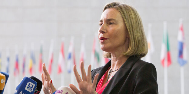 Die Außenbeauftragte der EU Federica Mogherini Die Außenbeauftragte der EU Federica Mogherini