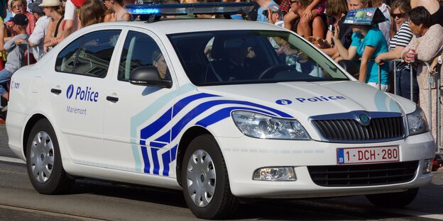 Ein belgisches Polizeiauto Ein belgisches Polizeiauto