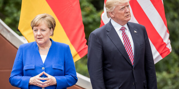 Angela Merkel und Donald Trump Angela Merkel und Donald Trump